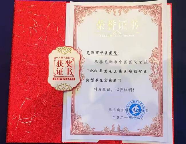 我院榮獲“2021年度長三角地區(qū)數(shù)智化轉(zhuǎn)型先進單位最佳實踐獎”榮譽稱號(圖2)