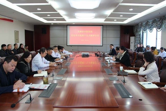 我院召開傳達學習黨的十九大精神會議(圖1)