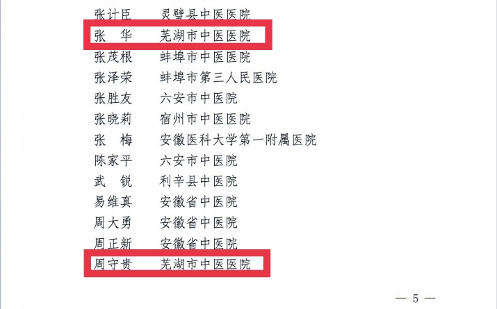 【喜報(bào)】蕪湖市中醫(yī)醫(yī)院多人獲評(píng)第二屆安徽省國醫(yī)名師、第三屆安徽省名中醫(yī)、第一屆安徽省名中藥師(圖4)